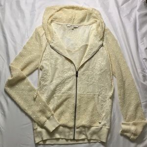 MISS ME - lacey light hooded sweatshirt